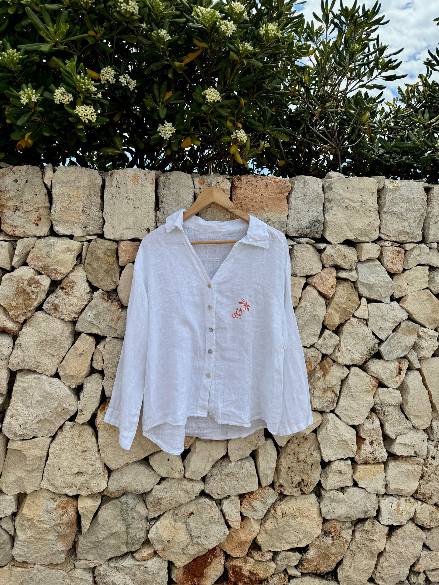 CAMISA LINO GIN LEMON BLANCA