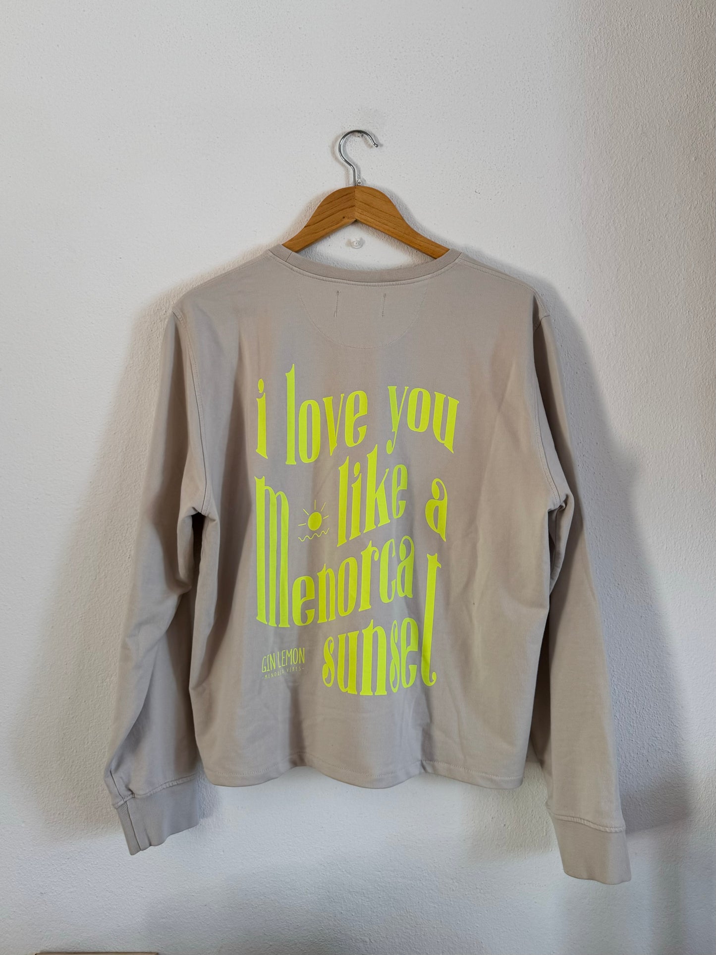 SUDADERA BEIGE & FLUOR SUNSET