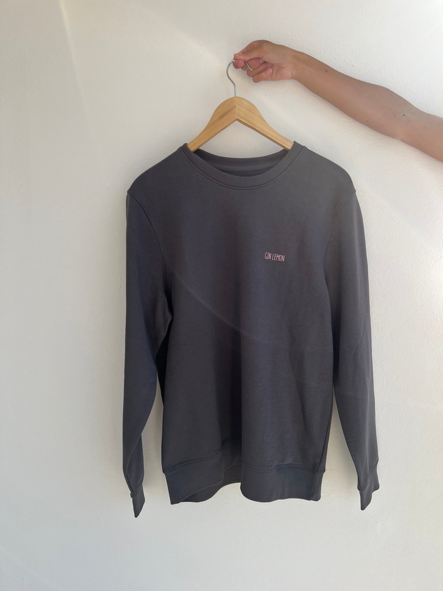 SUDADERA OVERSIZE GREY AND PINK SUNSET