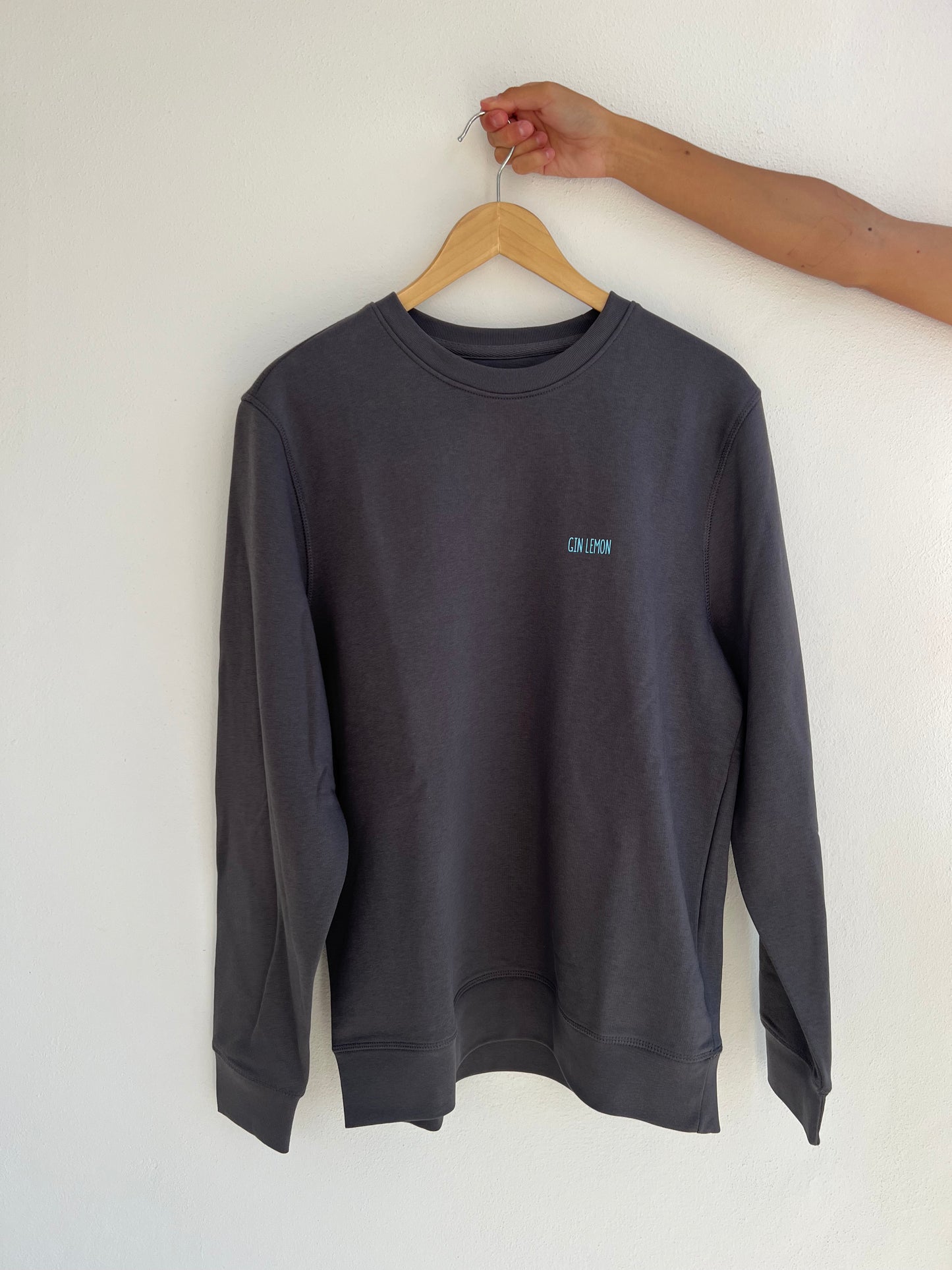 SUDADERA OVERSIZE GREY AND BLUE SUNSET